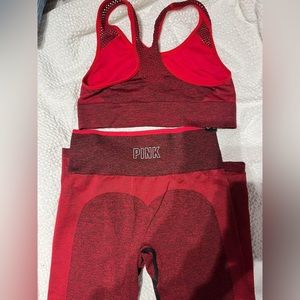 XS seamless victoria’s secret workout set, red